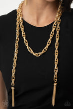 Load image into Gallery viewer, SCARFed For Attention - Gold Blockbuster Necklace
